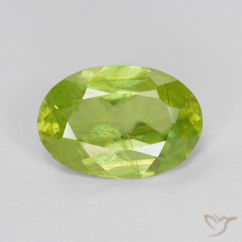 1.46ct 天然 ライトイエロー スフェーン, 楕円形, SI