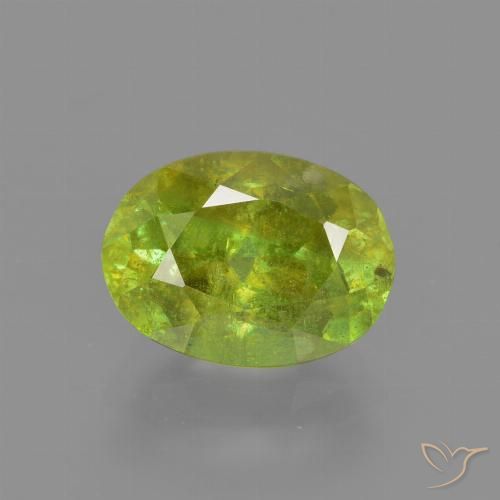 2.31ct 天然 鮮やかなグリーン スフェーン, 楕円形, SI
