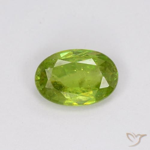0.73ct 天然 鮮やかなグリーン スフェーン, 楕円形, VS-SI