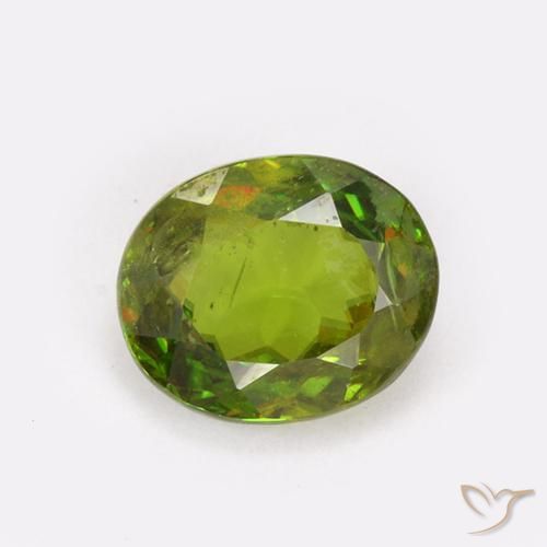 0.92ct 天然 フォレストグリーン スフェーン, 楕円形, VS-SI