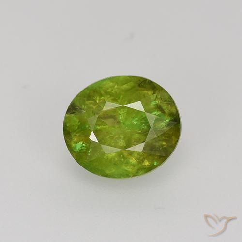 1.19ct 天然 フォレストグリーン スフェーン, 楕円形, VS-SI