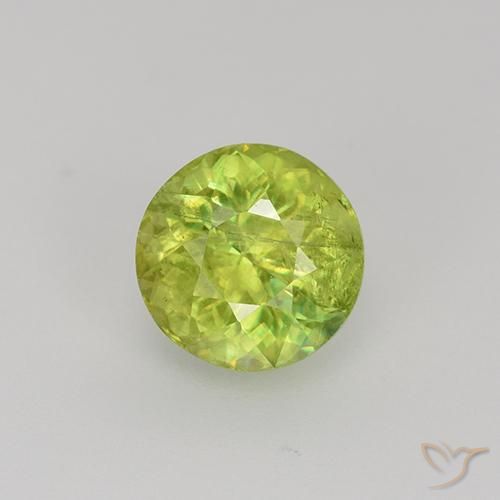 1.19ct 天然 ライトイエロー スフェーン, ラウンド, VS-SI