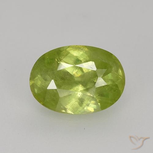 1.19ct 天然 明るいレモンイエロー スフェーン, 楕円形, VS-SI, Photo A