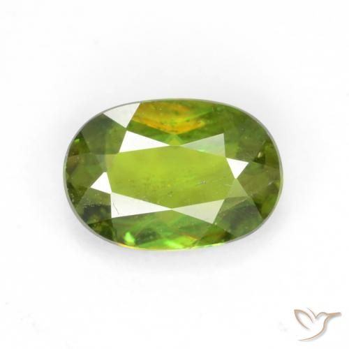 0.65ct 天然 フォレストグリーン スフェーン, 楕円形, VS-SI