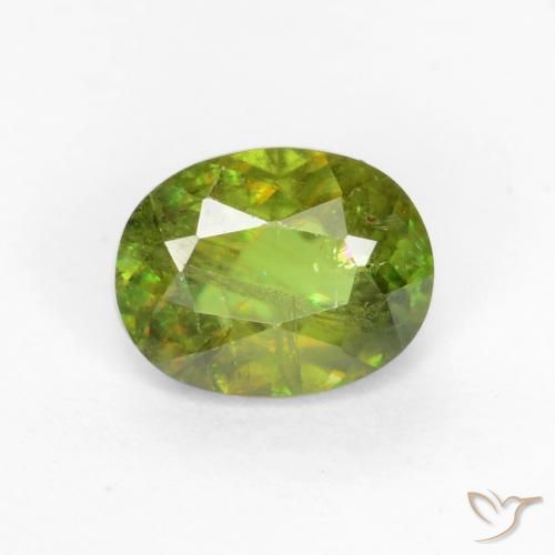 0.66ct 天然 フォレストグリーン スフェーン, 楕円形, SI