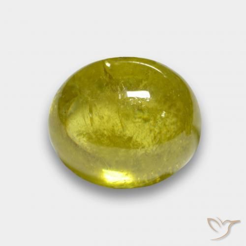 3.77ct 天然 ミディアムイエロー スフェーン, 楕円形, 半透明