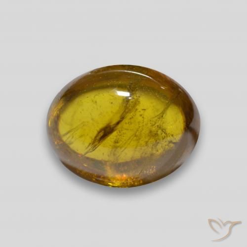 3.01ct 天然 ダークゴールド スフェーン, 楕円形, 透明