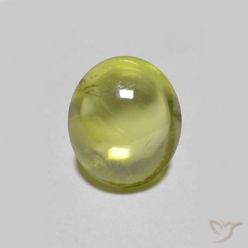 1.57カラットの天然Medium Light Greenスフェーン、楕円形、透明
