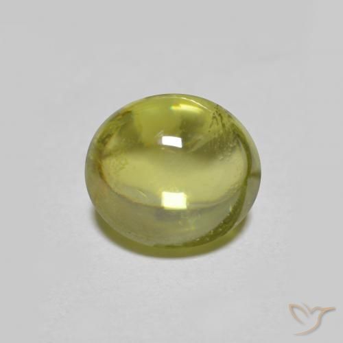 1.57カラットの天然Medium Light Greenスフェーン、楕円形、透明