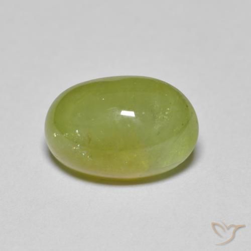 3.10ct 天然 ライトグリーン スフェーン, 楕円形, 半透明