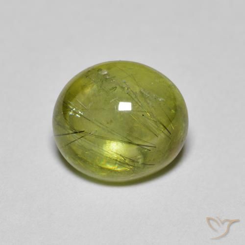 2.05ct 天然 薄いフォレストグリーン スフェーン, 楕円形, 透明
