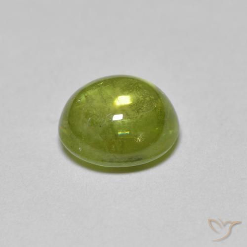1.55カラットの天然Medium Light Greenスフェーン、楕円形、透明