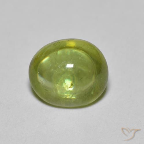 1.86ct 天然 オリーブグリーン スフェーン, 楕円形, 透明