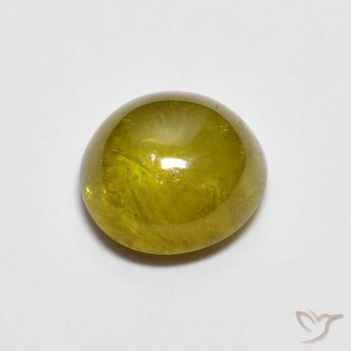 1.71ct 天然 グリーンがかったゴールデンブラウン スフェーン, 楕円形, 半透明