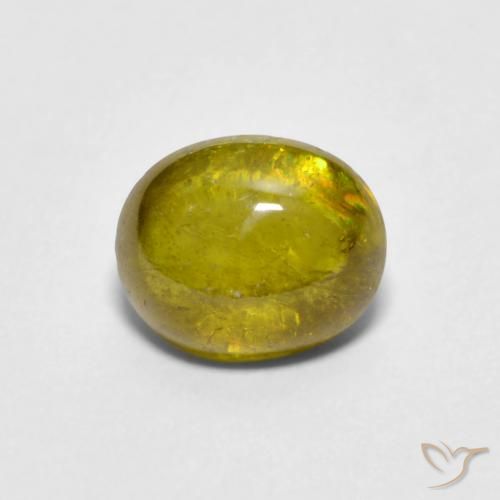1.13ct 天然 深い黄色 スフェーン, 楕円形, 透明