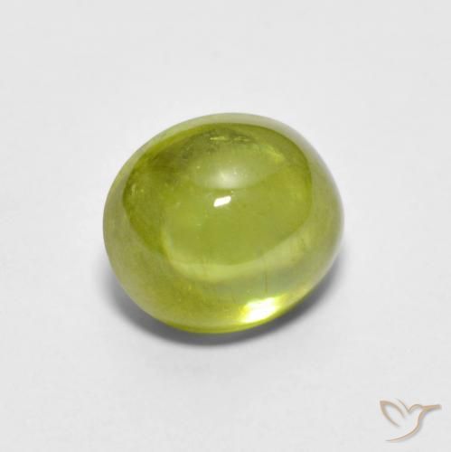 2.14ct 天然 オリーブグリーン スフェーン, 楕円形, 透明