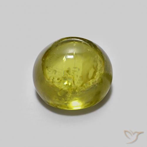 2.07ct 天然 黄みがかったグリーン スフェーン, 楕円形, 透明