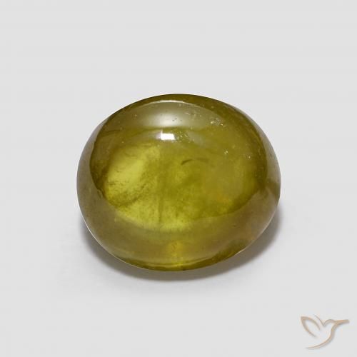 2.08ct 天然 黄みがかったグリーン スフェーン, 楕円形, 透明