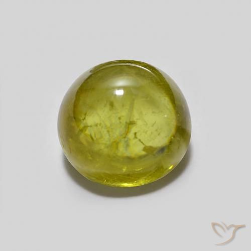1.94ct 天然 黄みがかったグリーン スフェーン, 楕円形, 透明