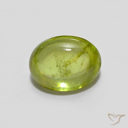 1.76ct 天然 オリーブグリーン スフェーン, 楕円形, 透明