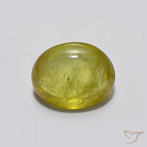 1.94ct 天然 ウォームグリーン スフェーン, 楕円形, 透明