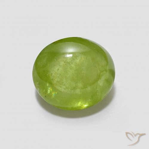 1.72ct 天然 ミディアムグリーン スフェーン, 楕円形, 半透明