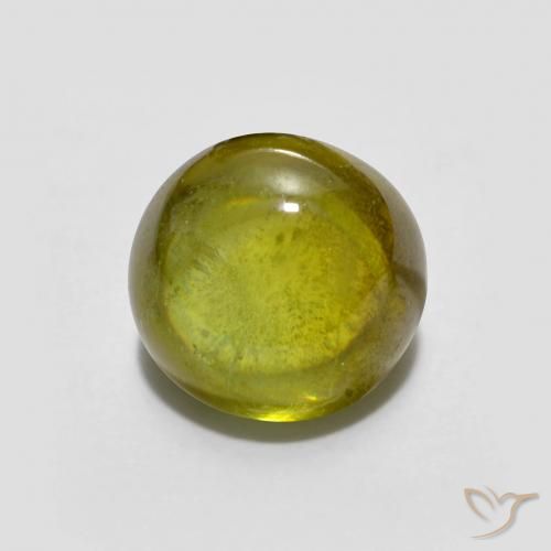 1.86ct 天然 緑ががかったイエロー スフェーン, 楕円形, 透明