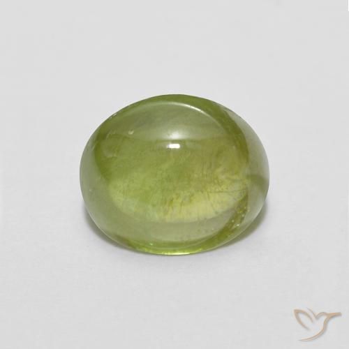 1.77ct 天然 オリーブグリーン スフェーン, 楕円形, 半透明