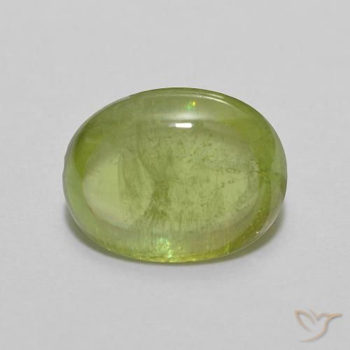 1.89ct 天然 ミディアムグリーン スフェーン, 楕円形, 透明