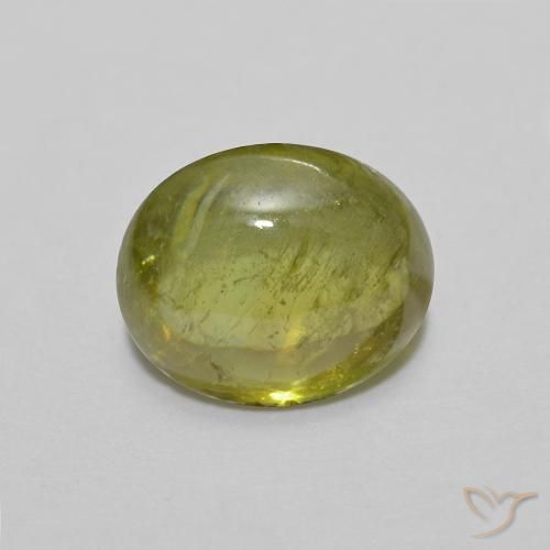 1.35ct 天然 ウォームフォレストグリーン スフェーン, 楕円形, 透明