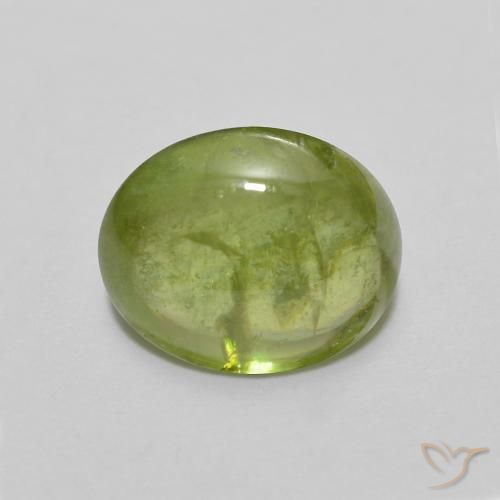 1.79ct 天然 ミディアムグリーン スフェーン, 楕円形, 透明