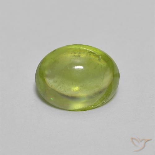 1.50ct 天然 オリーブグリーン スフェーン, 楕円形, 透明