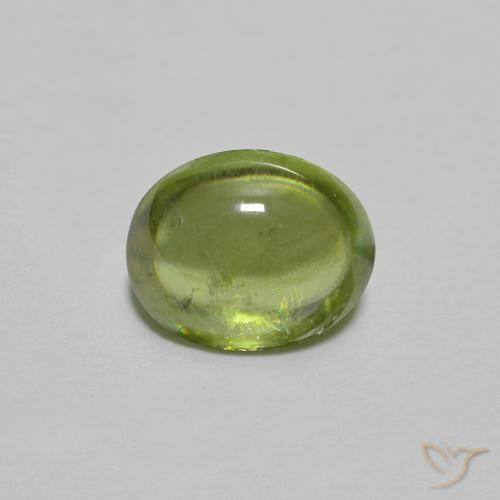 0.86ct 天然 薄いライブリーグリーン スフェーン, 楕円形, 透明