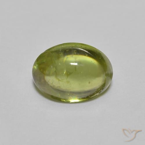 1.15ct 天然 ライブリー黄色がかった緑 スフェーン, 楕円形, 透明