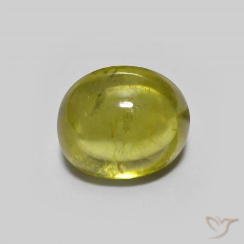 1.33ct 天然 ウォームフォレストグリーン スフェーン, 楕円形, 透明