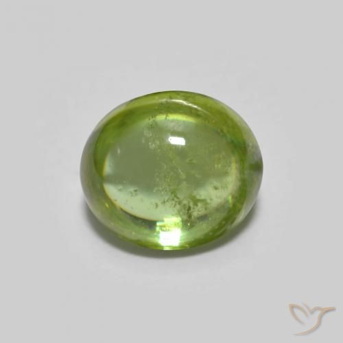 1.12ct 天然 ミディアムグリーン スフェーン, 楕円形, 透明