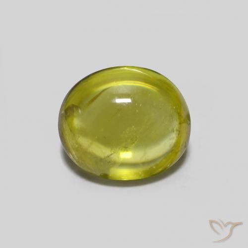 0.96ct 天然 ウォームフォレストグリーン スフェーン, 楕円形, 透明