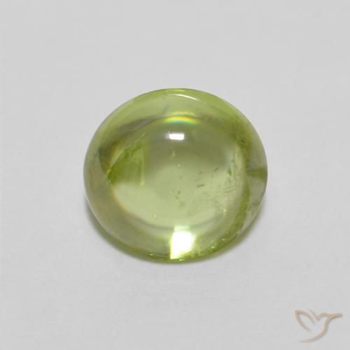 0.99ct 天然 薄いライブリーグリーン スフェーン, 楕円形, 透明