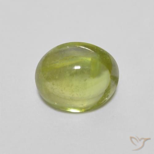 1.12ct 天然 オリーブグリーン スフェーン, 楕円形, 透明