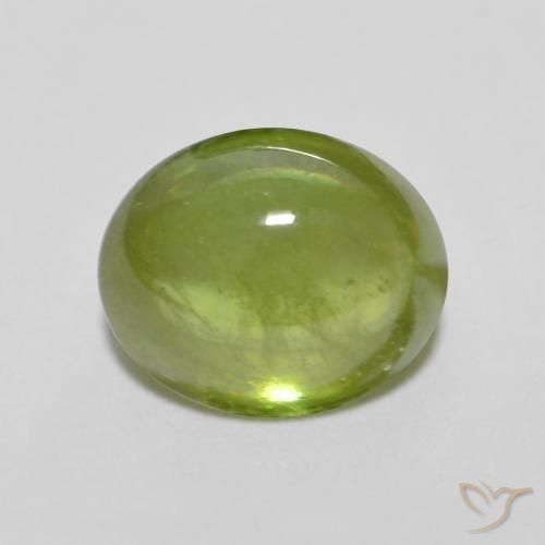 1.51ct 天然 薄いライブリーグリーン スフェーン, 楕円形, 透明