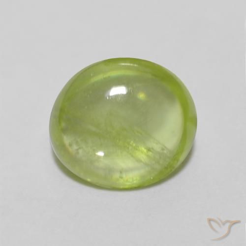 1.16ct 天然 鮮やかなグリーン スフェーン, 楕円形, 透明