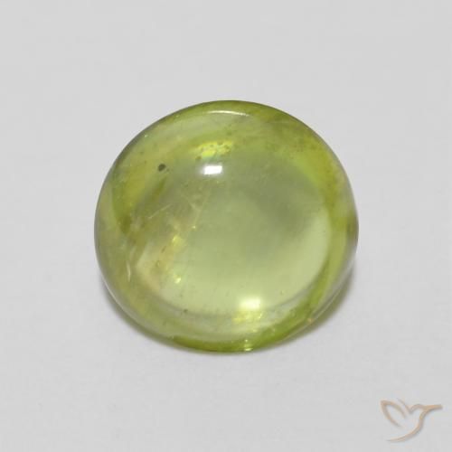 1.16ct 天然 オリーブグリーン スフェーン, 楕円形, 透明