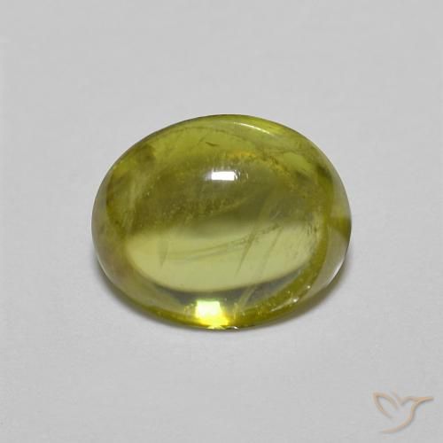 1.25ct 天然 ウォームフォレストグリーン スフェーン, 楕円形, 透明