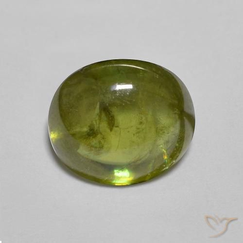 2.17ct 天然 ミディアムグリーン スフェーン, 楕円形, 透明