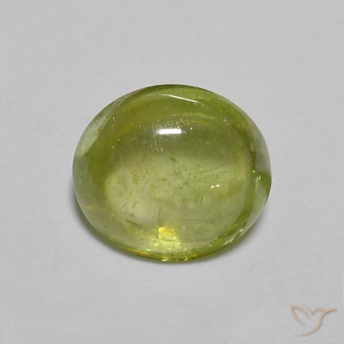 1.41ct 天然 オリーブグリーン スフェーン, 楕円形, 透明