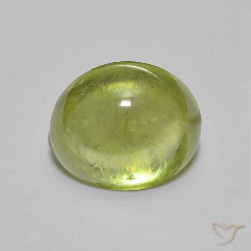 1.56ct 天然 鮮やかなグリーン スフェーン, 楕円形, 透明