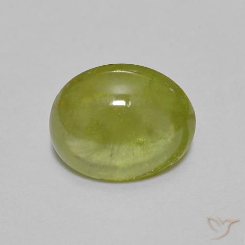 2.03ct 天然 オリーブグリーン スフェーン, 楕円形, 透明