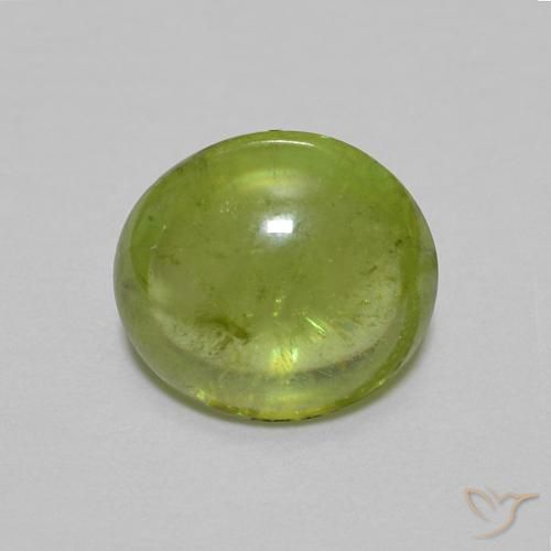 1.26ct 天然 オリーブグリーン スフェーン, 楕円形, 透明