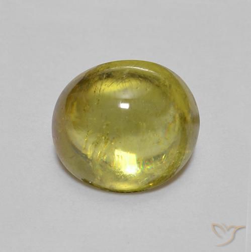 1.47ct 天然 黄みがかったグリーン スフェーン, 楕円形, 透明