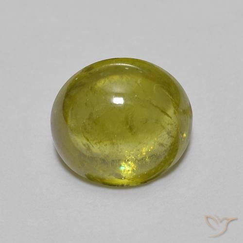 1.45ct 天然 ミディアムグリーン スフェーン, 楕円形, 透明